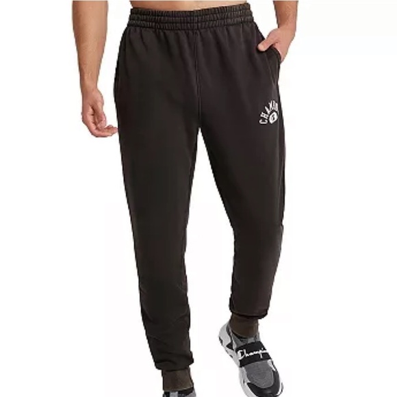 New Men's Champion® Vintage Wash Varsity Fleece Joggers - Picture 1 of 2
